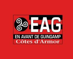 ea Guingamp Verein Logo Symbol Liga 1 Fußball Französisch abstrakt Design Vektor Illustration mit rot Hintergrund