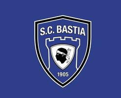 Bastia Verein Logo Symbol Liga 1 Fußball Französisch abstrakt Design Vektor Illustration mit Blau Hintergrund