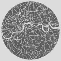 städtisch Stadt Karte von London vereinigt Königreich. Karte von Main Straßen Vektor