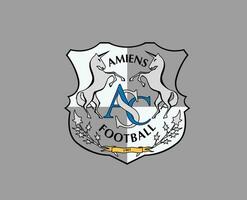 Amiens Verein Logo Symbol Liga 1 Fußball Französisch abstrakt Design Vektor Illustration mit gary Hintergrund