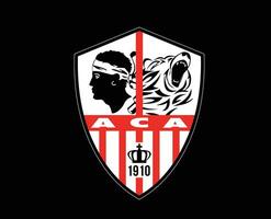 ajaccio Verein Symbol Logo Liga 1 Fußball Französisch abstrakt Design Vektor Illustration mit schwarz Hintergrund