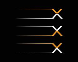 minimalistisk 'x' logotyp design illustration mall vektor