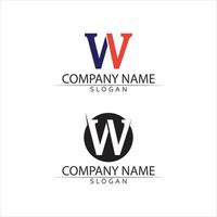 w brev logotyp mall och teckensnitt logo design för affärs- och företagsidentitet vektor