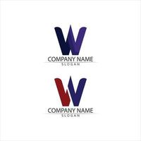 w-Brief-Logo-Vorlage und Schriftlogo-Design für Business und Corporate Identity vektor