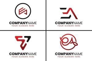 kreativ Monogramm Brief ea Logo Design Sammlung vektor