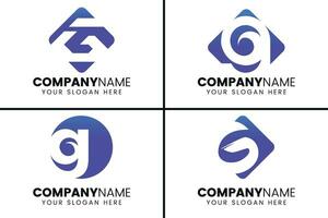kreativ Monogramm Brief G Logo Design vektor