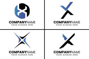 kreativ Monogramm Brief x Logo Design Sammlung vektor