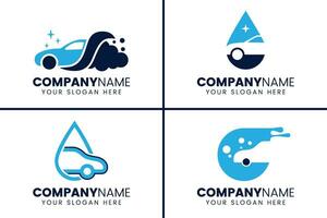 Auto Waschen Logo Design Sammlung vektor