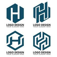 kreativ monogram brev h logotyp design vektor