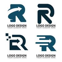 kreativ Monogramm Brief r Logo Design vektor