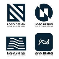 kreativ Monogramm Brief n Logo Design vektor
