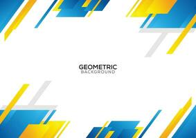 geometrisch Blau und Gelb modern Hintergrund Design vektor