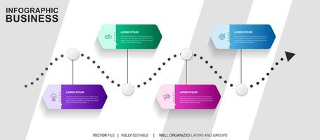 Präsentation Geschäft Infografik Vorlage Vektor. vektor