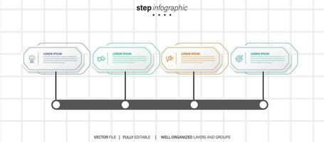 Sammlung von bunt Infografik können Sein benutzt zum Arbeitsablauf Layout, Diagramm, Nummer Optionen, Netz Design. Infografik Geschäft Konzept mit Optionen, Teile, Schritte oder Prozesse. Vektor eps 10