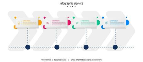 tidslinje infographic designelement och nummeralternativ. affärsidé med 4 steg. kan användas för arbetsflödeslayout, diagram, årsredovisning, webbdesign. vektor affärsmall för presentation.
