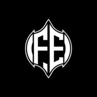 fe brev logotyp. fe kreativ monogram initialer brev logotyp begrepp. fe unik modern platt abstrakt vektor brev logotyp design.