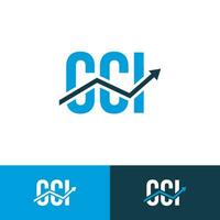 cci Brief kreativ modern Logo Design vektor