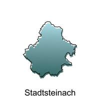 stadtsteinach Stadt Karte Illustration Design, Welt Karte International Vektor Vorlage mit Gliederung Grafik