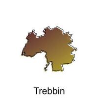 Karte Stadt von Trebbin, Welt Karte International Vektor Vorlage mit Gliederung Illustration Design, geeignet zum Ihre Unternehmen