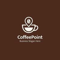 modern Kaffee Punkt Logo Design Vorlage völlig editierbar und Vektor Datei
