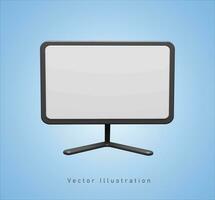 leer Monitor im 3d Vektor Illustration