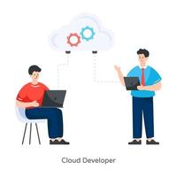 Cloud-Entwickler und -Manager vektor