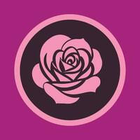 einfach Vektor Rose Logo Blume