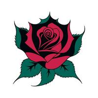 einfach Vektor Rose Logo Blume