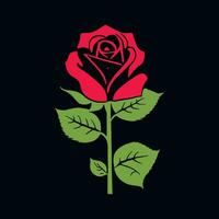 einfach Vektor Rose Logo Blume