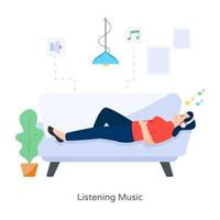Musiktherapie hören vektor