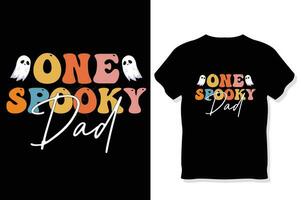 einer gespenstisch Papa , retro Halloween t Hemd Design vektor