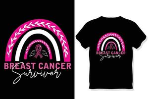 bröst cancer efterlevande t skjorta design vektor