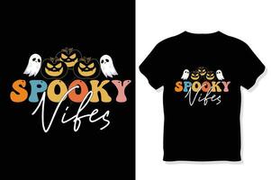 gespenstisch Stimmung , retro Halloween t Hemd Design vektor