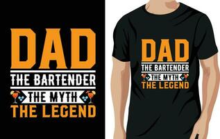 Vektor Papa das Barmann, das Mythos, das Legende - - Barmann Zitate t Shirt, Poster, typografisch Slogan