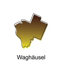 Karte Stadt von Waghausel, Welt Karte International Vektor Vorlage mit Gliederung Illustration Design