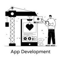 App-Entwicklung und -Pflege vektor