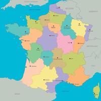 Karte von Frankreich vektor