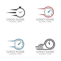 schnelle Zeit Symbol Logo Design Vektor