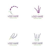 Lavendel floral aromatische Logo Vektor Icon Illustration Design