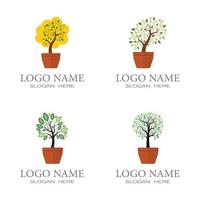 Baum Logo Vorlage Vektor Icon Design