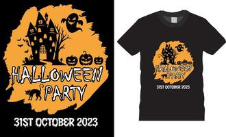 halloween fest 31: a oktober 2023 t-shirt design vektor