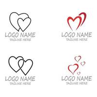 kärlek logotyp och symboler vektor mall ikoner app