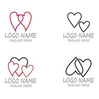 Liebe Logo und Symbole Vektor Vorlage Icons App