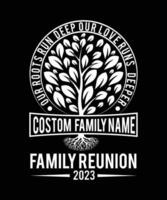 vår rötter springa djup vår kärlek kör djupare custome familj namn familj återförening 2023 vektor