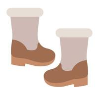 vinter- stövlar skor vektor illustration ikon. för män kvinnor och barn. snö och regn.