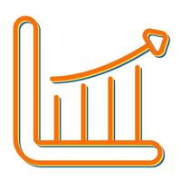 Diagramm Pfeil wachsen Vektor Symbol