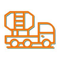 Mischer-LKW-Vektor-Symbol vektor