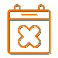 Kalender xmark Vektor Symbol