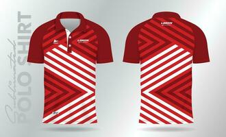 röd polo attrapp skjorta mall design enhetlig för sport jersey vektor