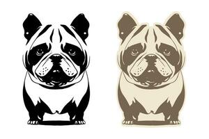 bulldogg silhuett illustration konst design vektor